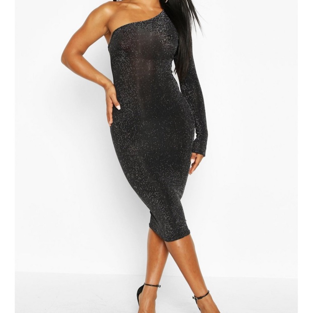 Navel blue party dress